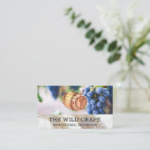 Carte De Visite Barre à vin | Raisins de vin (Debout devant)