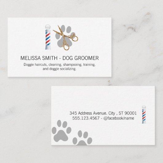 Carte De Visite Barre animale (Devant / Derrière)