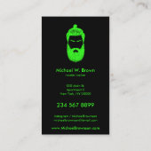 Carte De Visite Barre avec logo Hipster (Dos)