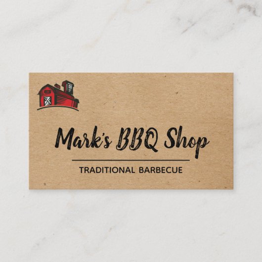 Carte De Visite Barre BBQ (Devant)