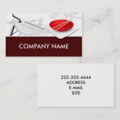 Carte De Visite Barre chinoise de substance/restaurant/restaurant (Devant / Derrière)