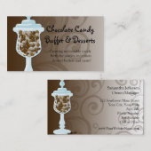 Carte De Visite Barre de buffet de bonbons au chocolat, urne de (Devant / Derrière)
