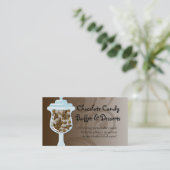 Carte De Visite Barre de buffet de bonbons au chocolat, urne de (Debout devant)