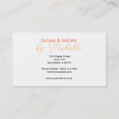 Carte De Visite Barre de courroie Microblading Extensions de courr (Dos)