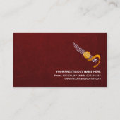 Carte De Visite Barre de guitare créative Gold (Dos)