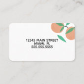 Carte De Visite Barre de jus Oranges dessinées à la main Agrumes b (Dos)