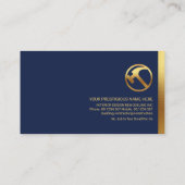 Carte De Visite Barre De Roue De Construction D'Outils D'Or (Dos)