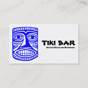 Carte De Visite Barre de Tiki - bleu, noir et blanc