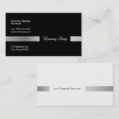 Carte De Visite Barre de titre (Argent sterling) (Devant / Derrière)