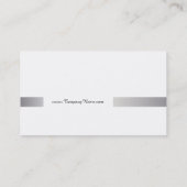 Carte De Visite Barre de titre (Argent sterling) (Dos)