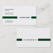 Carte De Visite Barre de titre (Vert profond) (Devant / Derrière)