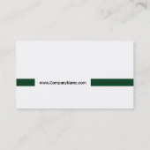 Carte De Visite Barre de titre (Vert profond) (Dos)