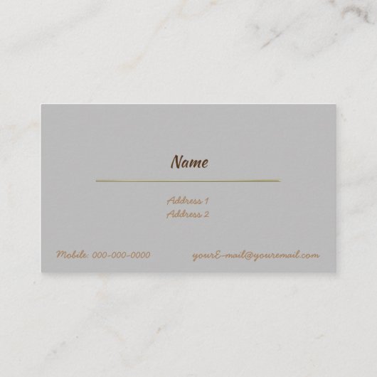 Carte De Visite Barre d'or (Dos)