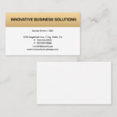 Carte De Visite Barre d'or en blanc (Devant / Derrière)