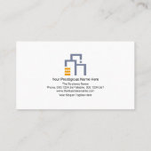 Carte De Visite Barre d'outils de construction design (Dos)