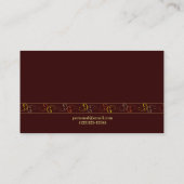 Carte De Visite Barre du barman/propriétaire (Dos)