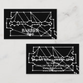 Carte De Visite Barre lame simple en azur (Devant / Derrière)