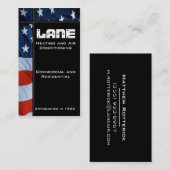 Carte De Visite Barre latérale de verticale de drapeau américain (Devant / Derrière)