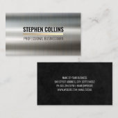 Carte De Visite Barre métal métal or (Devant / Derrière)