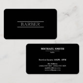 Carte De Visite Barre Noir & Blanc Moderne Professionnel Simple (Devant / Derrière)