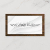 Carte De Visite Barre Outils Bois Bordure (Dos)