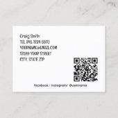 Carte De Visite Barre personnalisée QR (Dos)