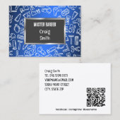 Carte De Visite Barre personnalisée QR (Devant / Derrière)