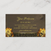 Carte De Visite Barre rustique en bois foncé Brown avec logo (Dos)