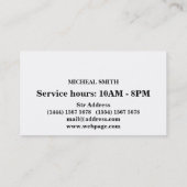 Carte De Visite Barre simple (Dos)