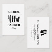 Carte De Visite Barre simple à découper propre (Devant / Derrière)