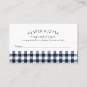 Carte De Visite Barreau de Baby shower bleu rustique (Devant)