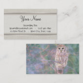 Carte De Visite Barred Owl Pastel Oilpaint (Devant / Derrière)