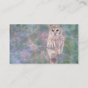 Carte De Visite Barred Owl Pastel Oilpaint