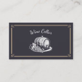 Carte De Visite Barrel and Grapes - Wine Cellar (Devant)