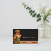 Carte De Visite Barrel Desert Arizona Cactus Fleurs (Debout devant)