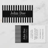 Carte De Visite Barres complètes du procureur B/W (Devant / Derrière)