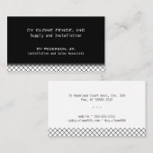 Carte De Visite Barrière (Devant / Derrière)