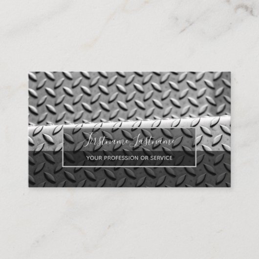 Carte De Visite Barrière de surface de plaque en diamant abstrait (Devant)