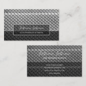 Carte De Visite Barrière de surface de plaque en diamant abstrait (Devant / Derrière)