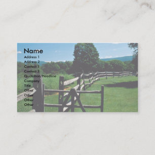 Carte De Visite Barrière en bois, Vermont, Etats-Unis