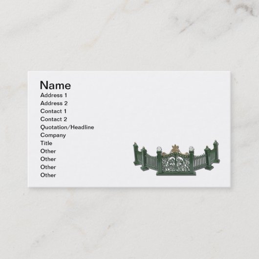Carte De Visite Barrière incurvée par métal (Devant)