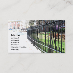 Carte De Visite barrière noire de fer travaillé