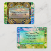 Carte De Visite Barringer Bliss Bleu 3.5 Élégant Professionnel (Devant / Derrière)