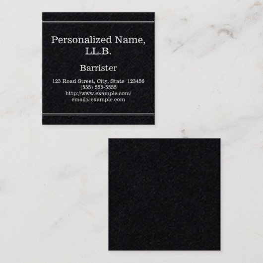 Carte de visite Barrister professionnel (Devant / Derrière)