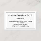 Carte de visite Barrister simple (Devant)