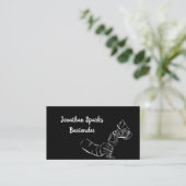 Carte De Visite Bartender Bar Club Moderne Noir & Blanc (Debout devant)