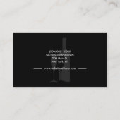 Carte De Visite Bartender Bar Club Noir (Dos)