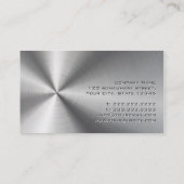 Carte De Visite Bartender Barman Bar Faux Metallic (Dos)