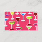 Carte De Visite Bartender / Boissons alcoolisées Thème - Rose (Dos)