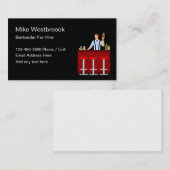 Carte De Visite Bartender For Hire Modern Design (Devant / Derrière)